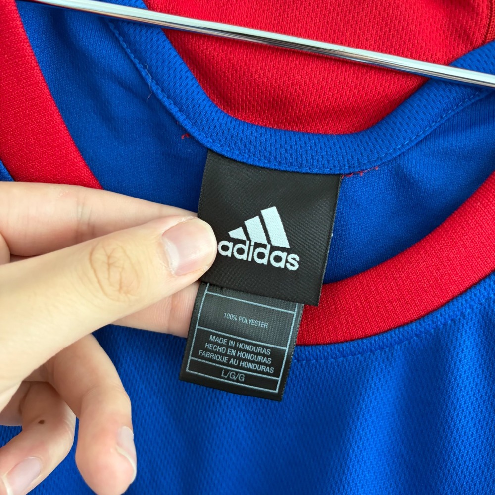 Adidas Kansas Jayhawks Basketball Jersey Blue Red 22 Mens Large - Picture 3 of 6